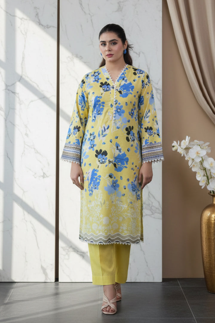 Afreen Printed 3 Pcs Stitched Suit