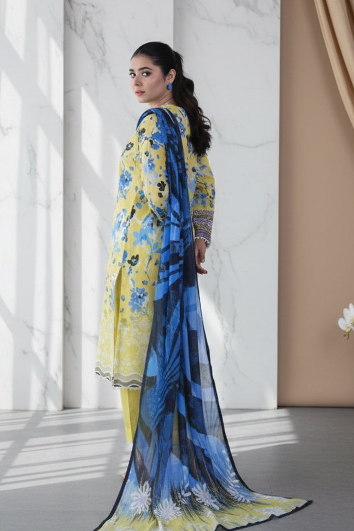 Afreen Printed 3 Pcs Stitched Suit