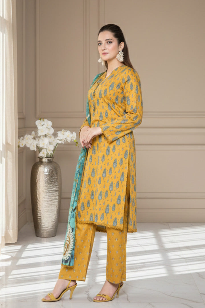 Arsh Printed 3 Pcs Stitched Suit