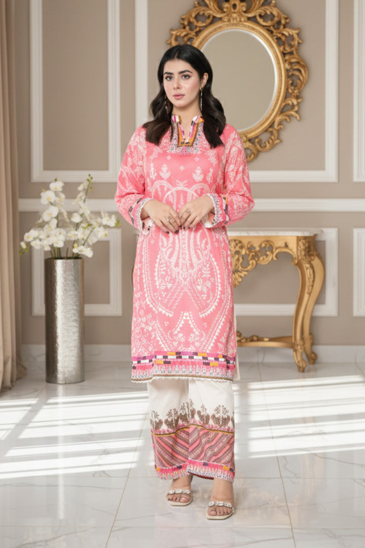 Chandni Printed 3 Pcs Stitched Suit