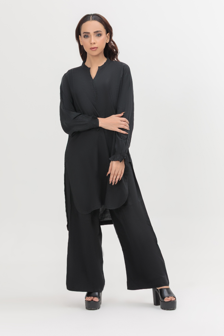 Dark Jungle Green Arabic Lawn 2-Piece Stitched Suit