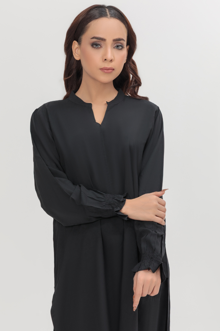 Dark Jungle Green Arabic Lawn 2-Piece Stitched Suit