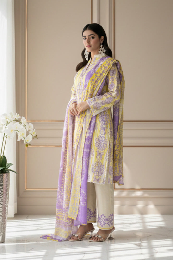 Dayaar Printed 3 Pcs Stitched Suit