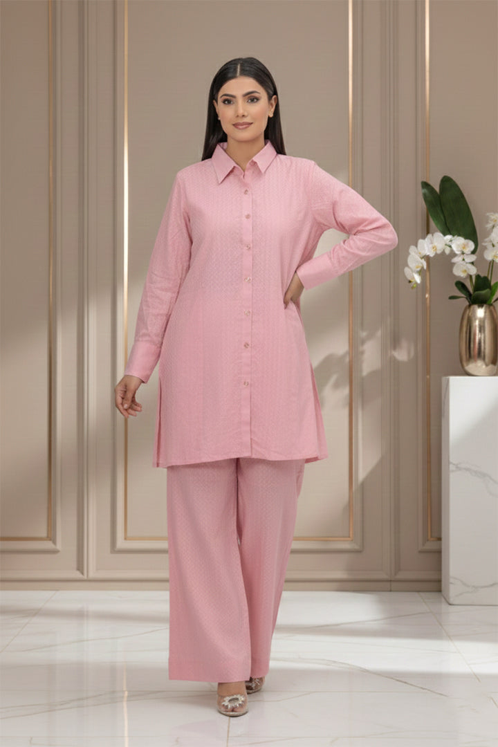 Faded Pink Masoori Lawn 2-Piece Stitched Suit
