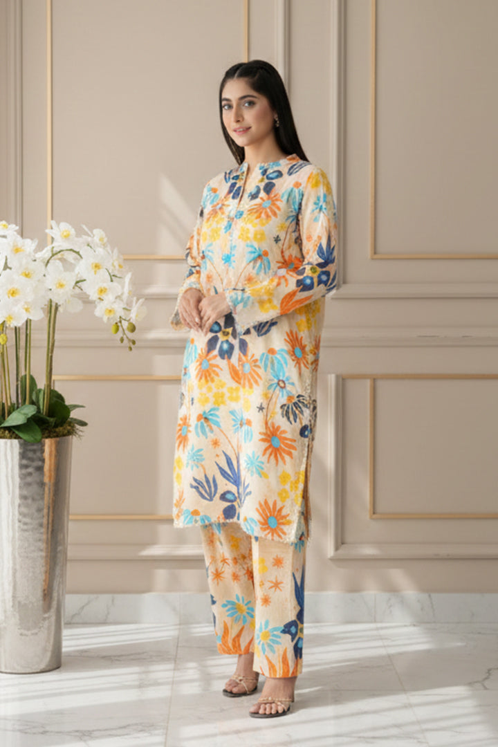 Gulmendi Printed 3 Pcs Stitched Suit