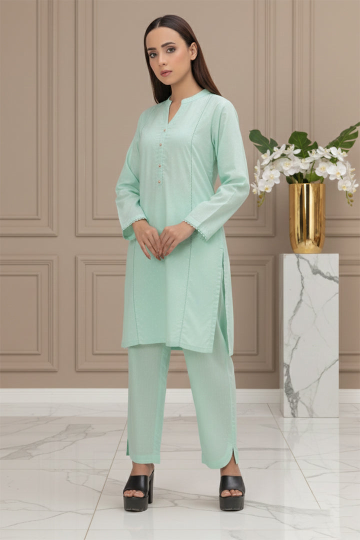 Gum Leaf Masoori Lawn 2-Piece Stitched Suit