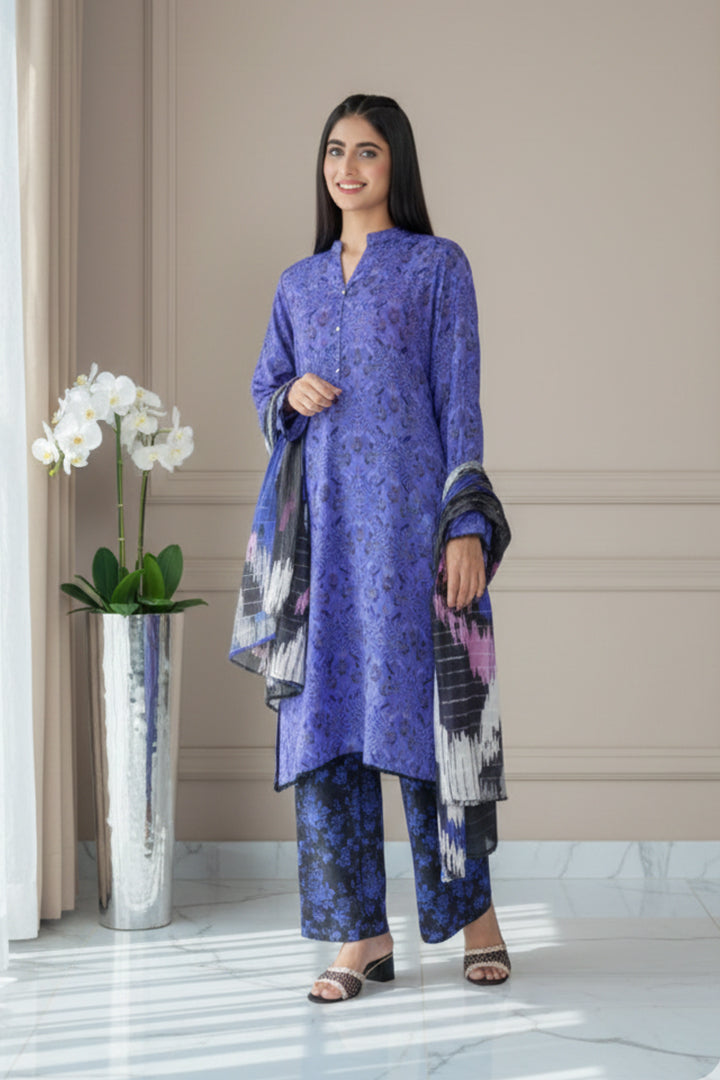 Kashaf Printed 3 Pcs Stitched Suit