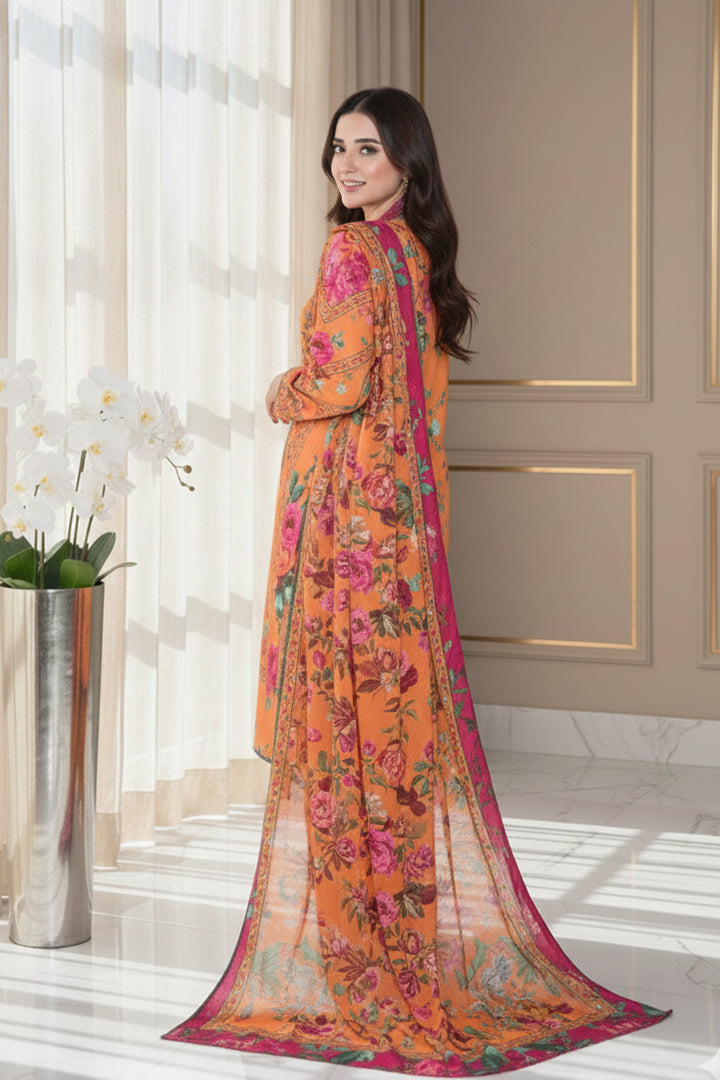 Nazaakat Printed 3 Pcs Stitched Suit