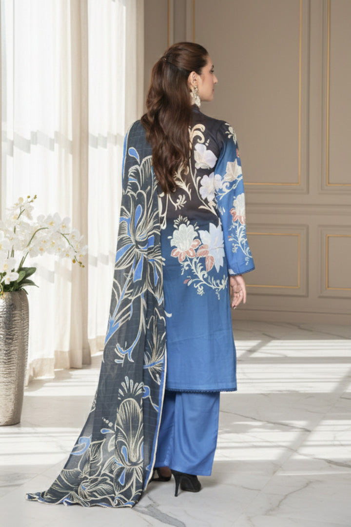 Sahir Printed 3 Pcs Stitched Suit