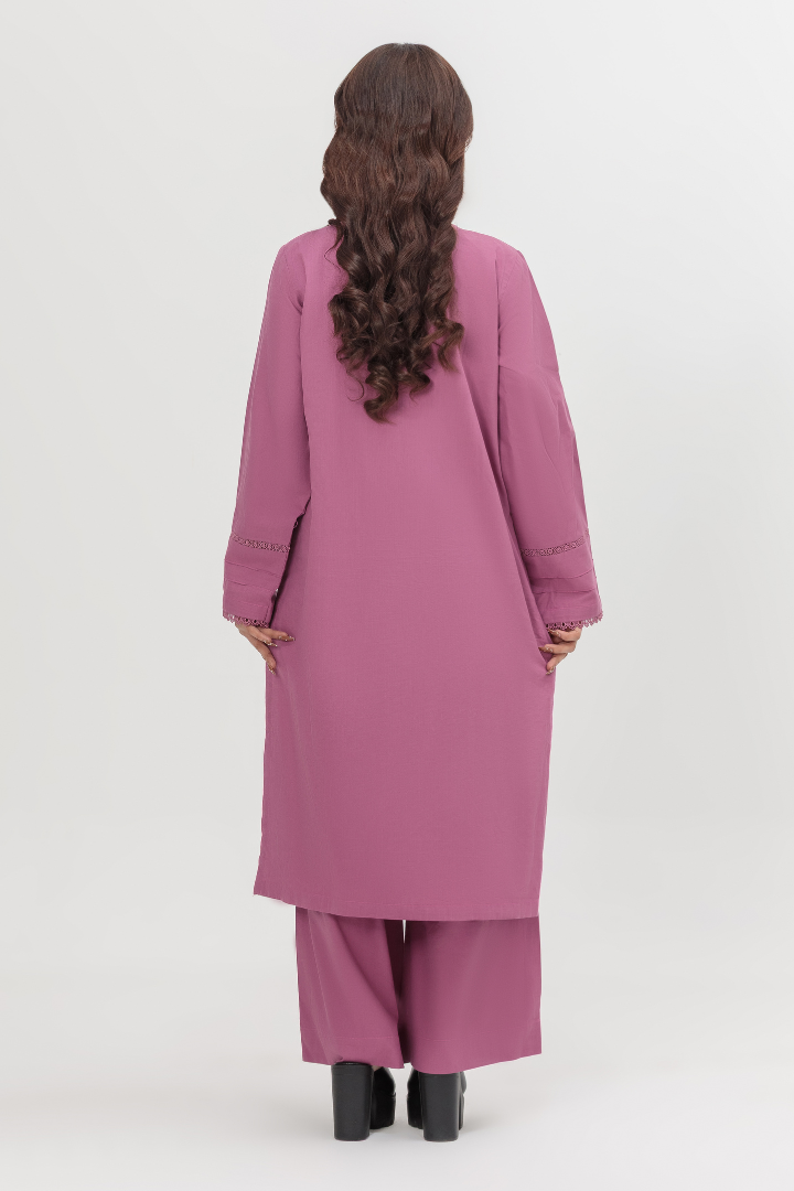 Tulip Pink Crosshatch Lawn 2-Piece Stitched Suit