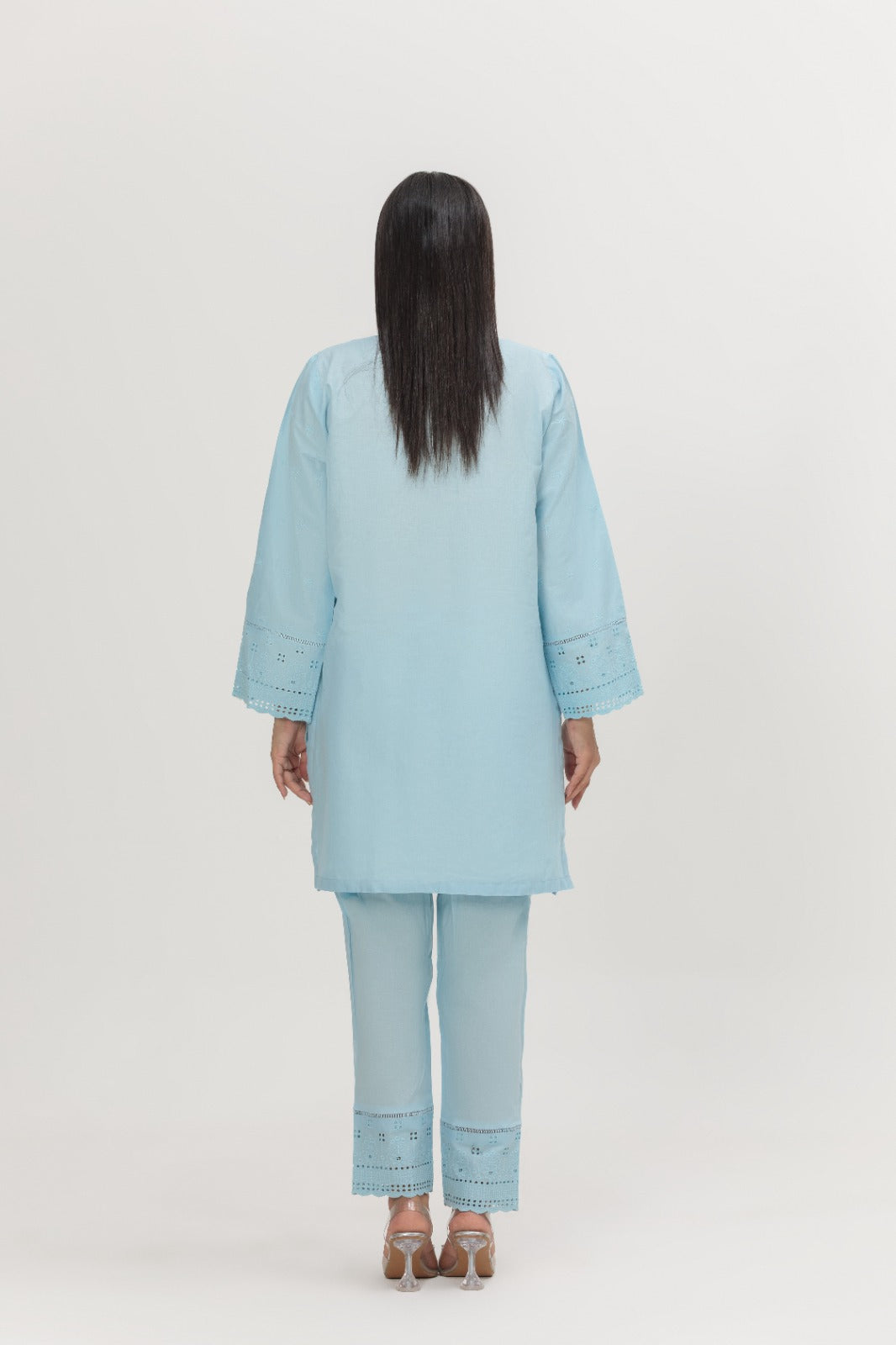 Cloudy Blue Masoori Lawn 2-Piece Stitched Suit