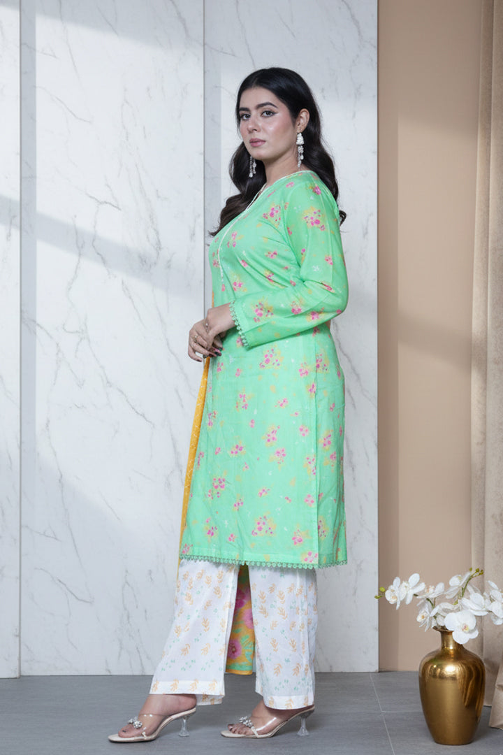 Zeb Printed 3 Pcs Stitched Suit